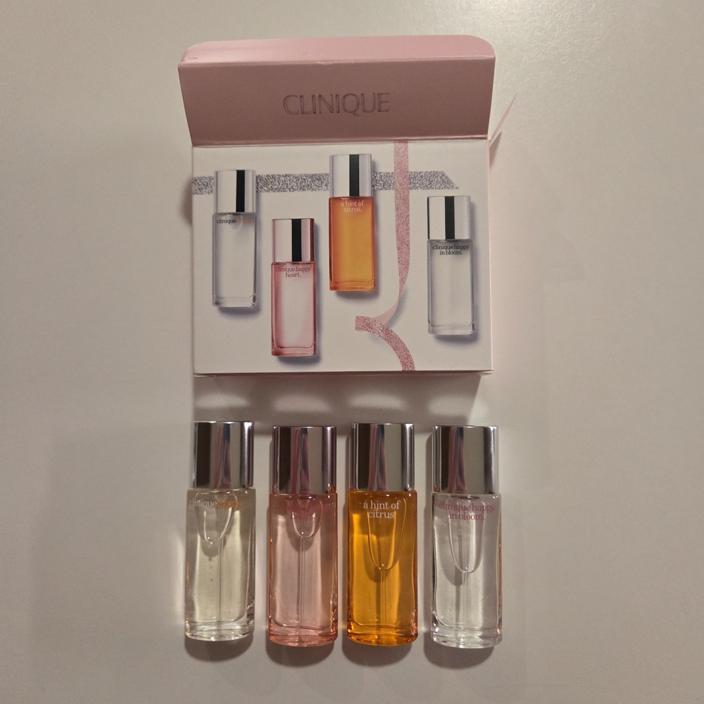 CLINIQUE Hints of Happy 4 Piece Perfume Gift Set